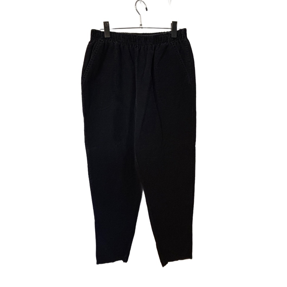 Vintage Season Ticket Black Capri/Ankle Elastic Waist Pleated Jeans Size 14